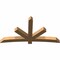 Ekena Millwork Alberta Smooth Timber Gable Bracket, Western Red Cedar, 84"W x 45"H x 5 1/2"D x 5 1/2"F, 13/12 Pitch GBW084X45X0606ALB00SWR - alternate 3